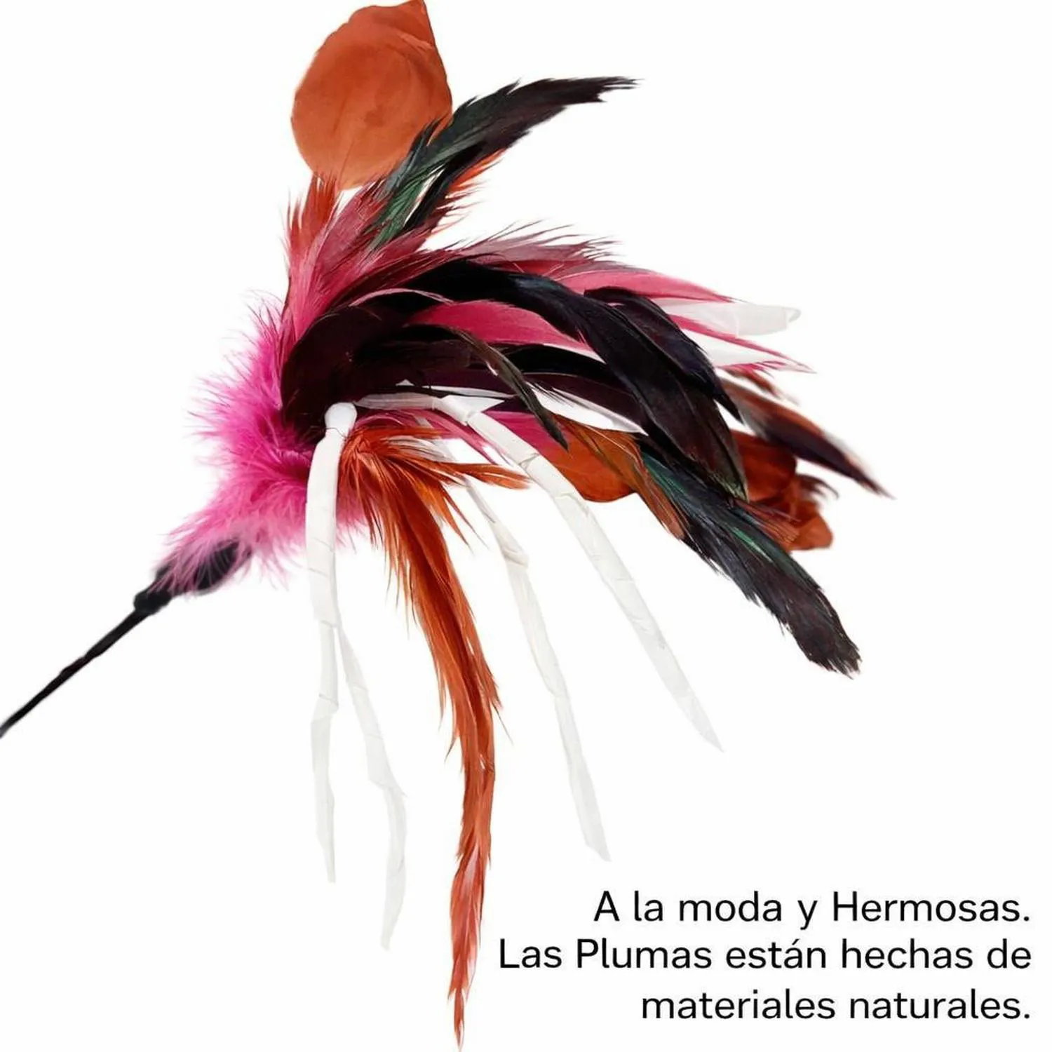 Juguete para Gatos Varita Plumas Interactiva Portátil 50 cm 5