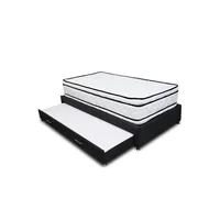 Combo Cama Tarima Nube 100X190 Sencillo Negro