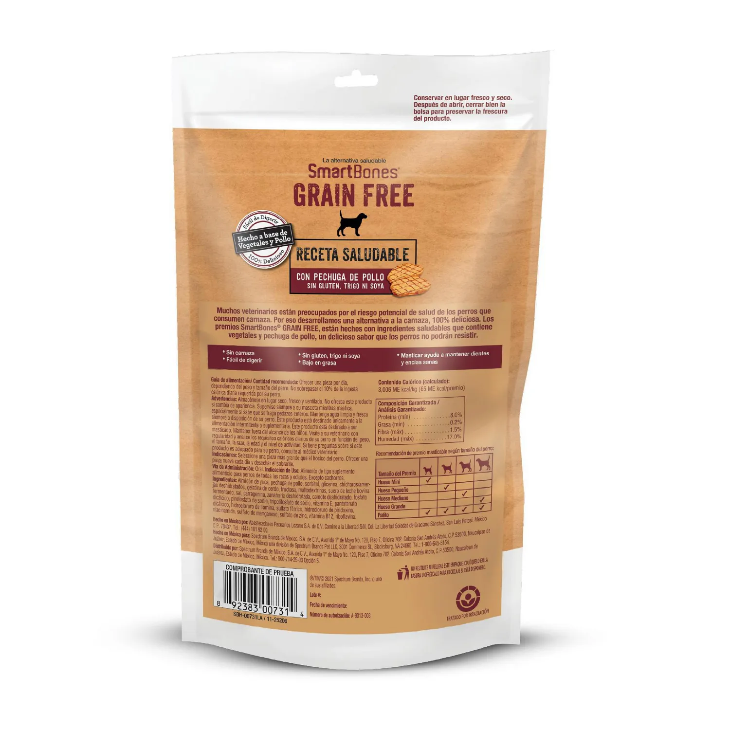 Snack Para Perro Smartbone Grain Free 5Und 3