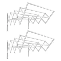 Set X2 Tendedero Plegable Ropa 60x104cm Acero Cap. 60 Lb