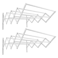 Set X2 Tendedero Plegable Ropa 77x104cm Acero Cap. 60 Lb