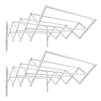Set X2 Tendedero Plegable Ropa 100x104cm Acero Cap. 60 Lb