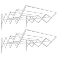 Set X2 Tendedero Plegable Ropa Acero Alta Resistencia 150cm
