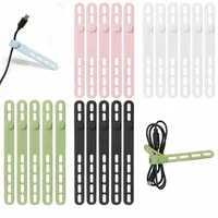 Organizadores de Cables en Silicona 13 cm paquete x24 unidades