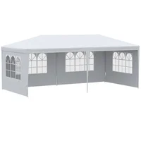 Toldo Impermeable Exterior de Venta 585 x 296 x 256 cm Blanco