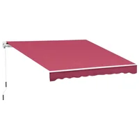 Toldo Exterior para Puerta y Ventana Impermeable 305 x 244 cm Rojo