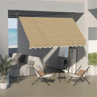 Toldo Exterior para Puerta y Ventana Impermeable 300 x 120 cm Beige