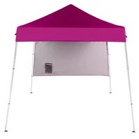 Toldo Impermeable con Lámina de Protección Exterior de Playa 250 x 250 x 240 cm Rosa