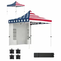 Toldo Exterior de Playa Plegable con Patas Inclinadas 300 x 300 x 338 cm Estampado