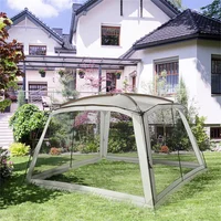Toldo Mosquitero Exterior de Venta con Lámina de Protección 360 x 360 x 220 cm Blanco 6 a 8 Personas