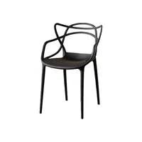Silla Palermo Color Negro con Espaldar y Diseño Moderno