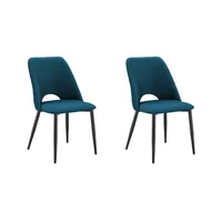 Set de 2 Sillas Urban Color Azul con Espaldar y Diseño Moderno