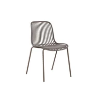Silla Barcelona Color Beige con Espaldar En Lineas Diseño Moderno