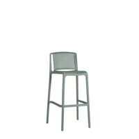 Silla para Bar Sovalla color Verde Olivo con Espaldar Redondo Transpirable y Diseño Minimalista