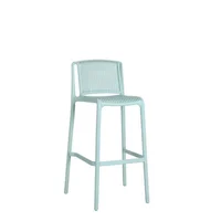 Silla para Bar Sovalla Color Azul Claro con Espaldar Redondo Transpirable y Diseño Minimalista