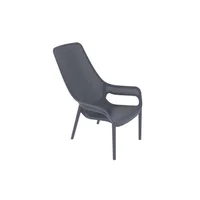 Silla Launge Mayorca Gris Oscuro Con Espaldar y Reposa Brazos