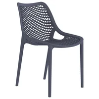 Silla Miame Gris Oscuro Con Espaldar y Reposa Brazos