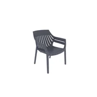 Silla Con Brazos Arena Gris Oscuro Con Espaldar y Diseño Moderno