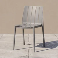 Silla Alice Color Gris Oscuro Con Espaldar y Diseño Minimalista