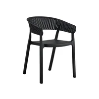 Silla Manaos Negro Con Espaldar Minimalista y Diseño Moderno