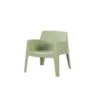 Silla Launge Coron Verde con Diseño Robusto y Minimalista