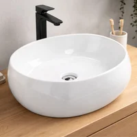 Lavamanos Fiorentino Blanco Sobreponer En Porcelana 40 x 37 x 15.5 cm