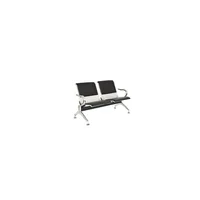Silla Tándem 2 Gris 124x77x37cm Negro Set X 10 Unidades