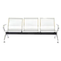 Silla Tamdem 3 Puestos 176X76cm Plata Set X 6 Unidades