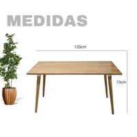 Ekonomodo Colombia Mesa de Comedor Robledo 120X73X60 Café Ekonomodo Colombia Set X 6 Unidades