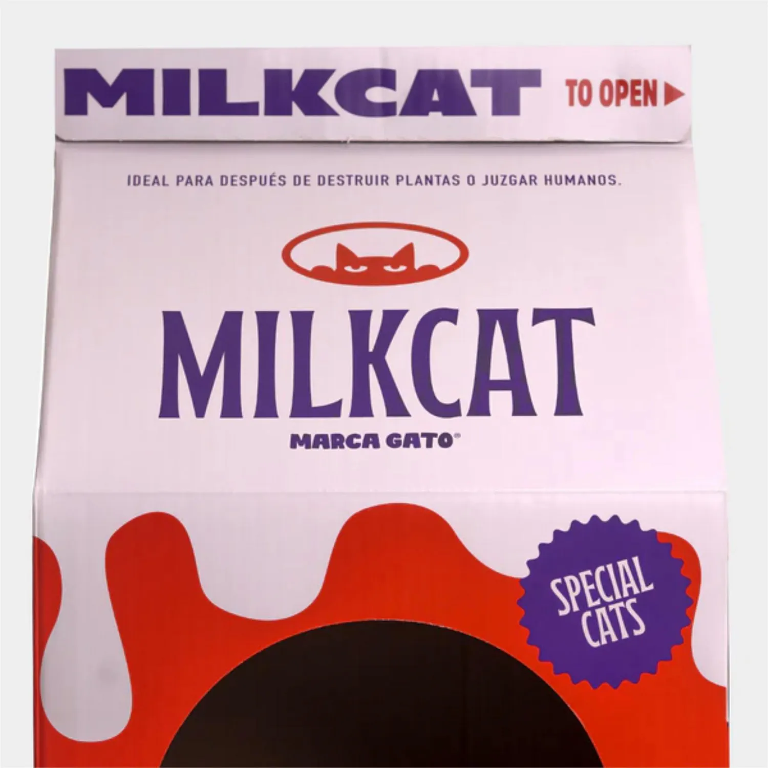 Rascador Caja de Leche Roja 3