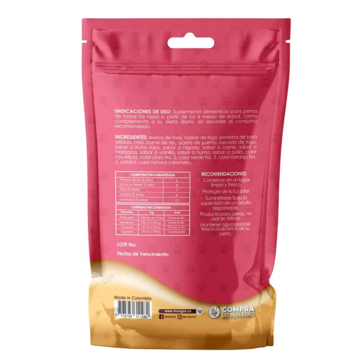 Mungos Chips Frutos Rojos x 1000 Gr