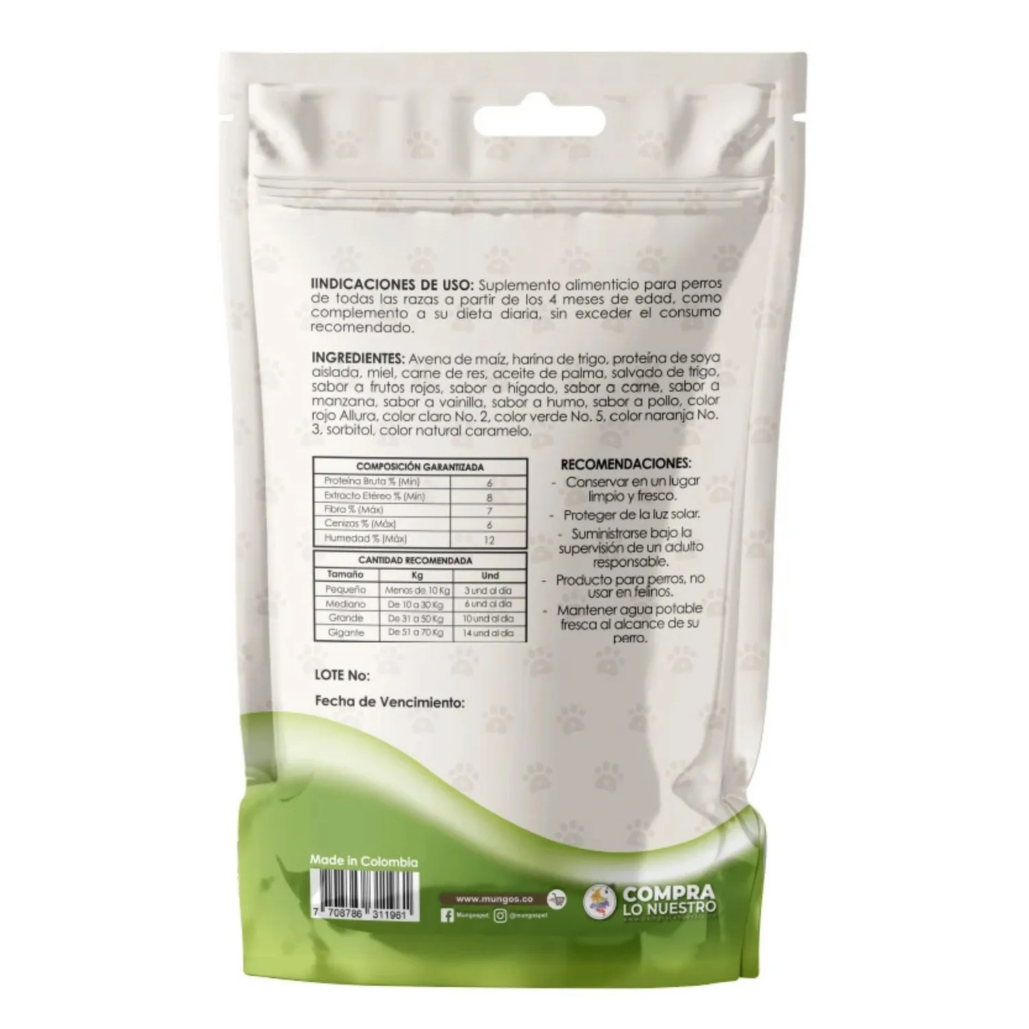 Mungos Chips Carne x 1000 Gr Recarga 3