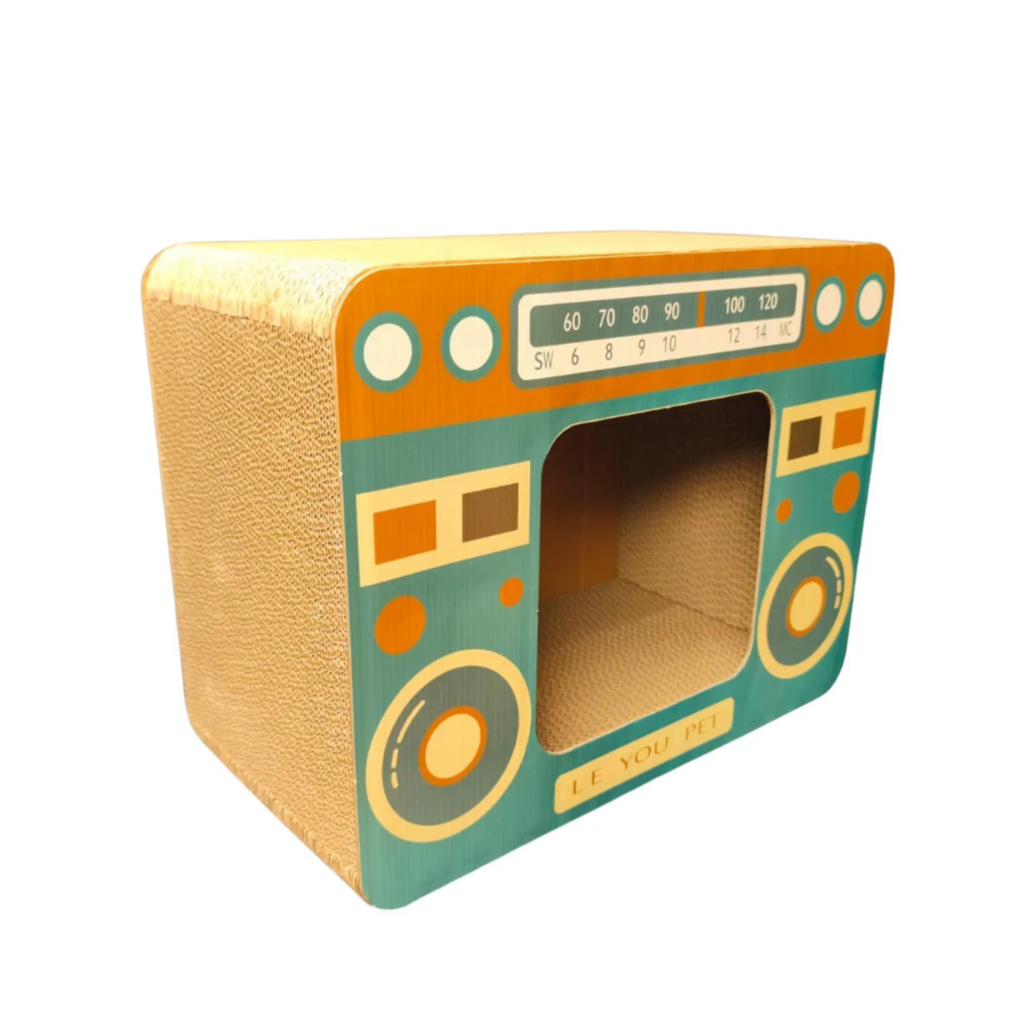 Rascador Para Gatos Figura Radio En Carton