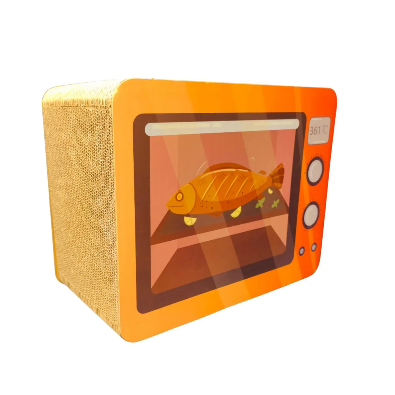 Rascador Para Gatos Figura Microondas En Carton