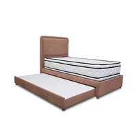 Combo Cama Tarima Nube 140x190 Doble Camel Mas Espaldar