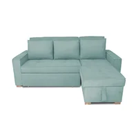 Esquinero Baul Marsella Multifuncional Reclinable Derecho Menta + Cojines Decorativos