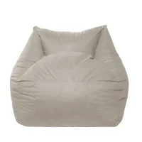 Sillón Puff Kubox En Microfibra Beige
