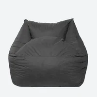 Sillón Puff Kubox En Microfibra - Negro