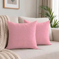 Set x 2 Fundas de Cojines Decorativas Pet Friendly - Rosado Brillo