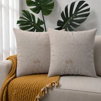 Set x 2 Fundas de Cojines Decorativas Pet Friendly - Vainilla Brillo