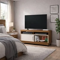 Mesa para Tv 50" Art  Marrón/blanco Apagado