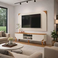Panel Tv 65" + Mesa Juna - Canela/blanco Apagado