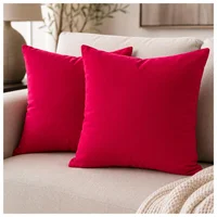 Setx2 Cojines Decorativas Pet Friendly Rojo (incluye Relleno)