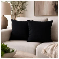 Setx2 Cojines Decorativas Pet Friendly Negro (incluye Relleno)