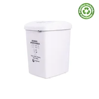 Papelera Plástica Plana de 36 Lt Blanca Colplast