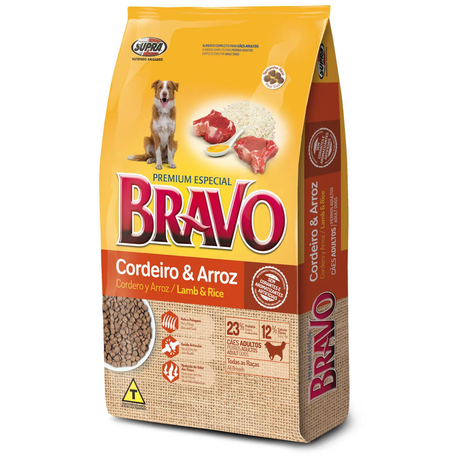 Bravo Cordeiro E Arroz Sc X 15kg