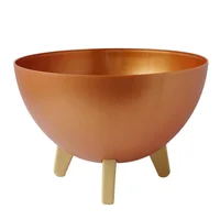 Matera Grande Jardín Creativo en Plástico 30 cm con 4 Patas Removibles Color Bronce Mate