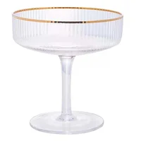 Set x6 Copas Vintage Aperitivo 5 Onzas Borde Oro