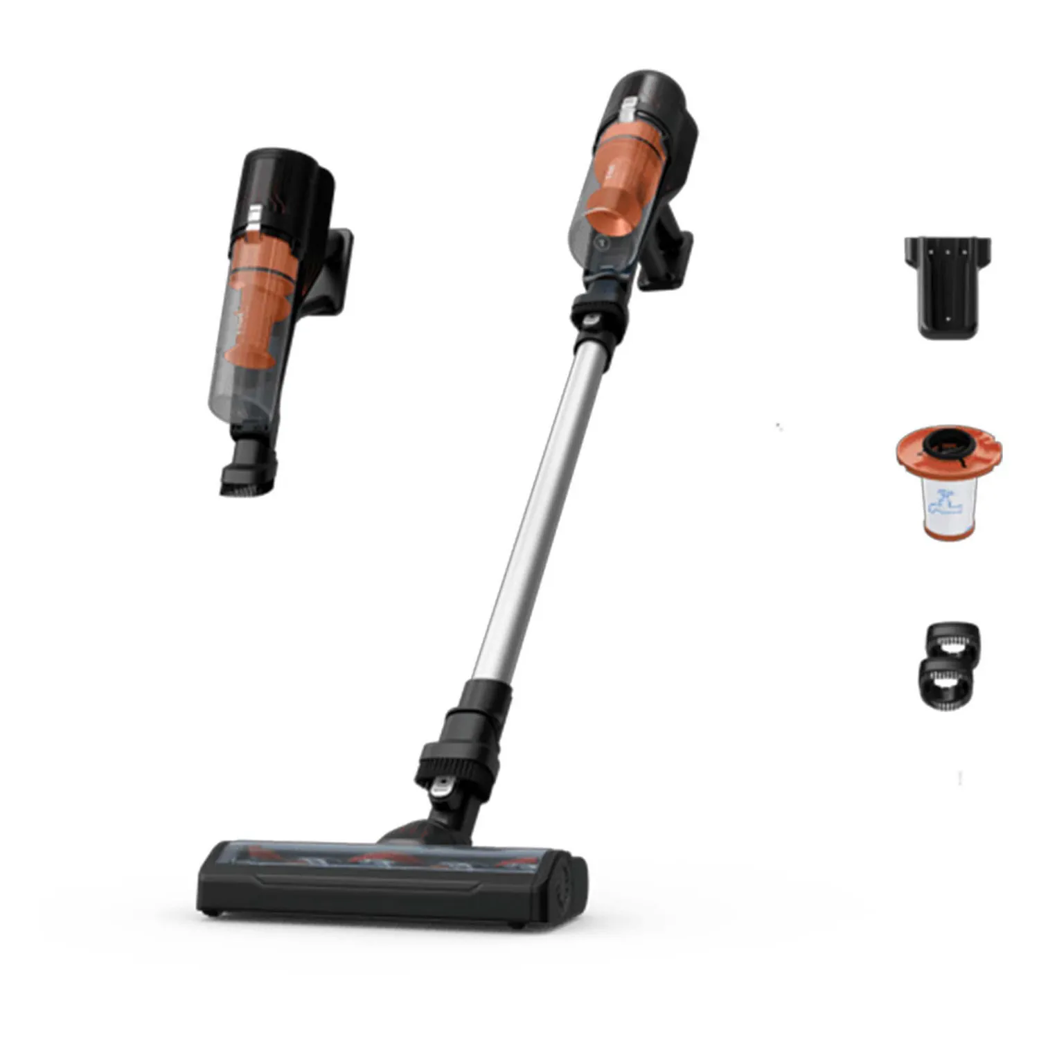 Aspiradora Vertical Inalámbrica X-force 5.80,150 Watts, Batería 40 minutos Negro T-fal