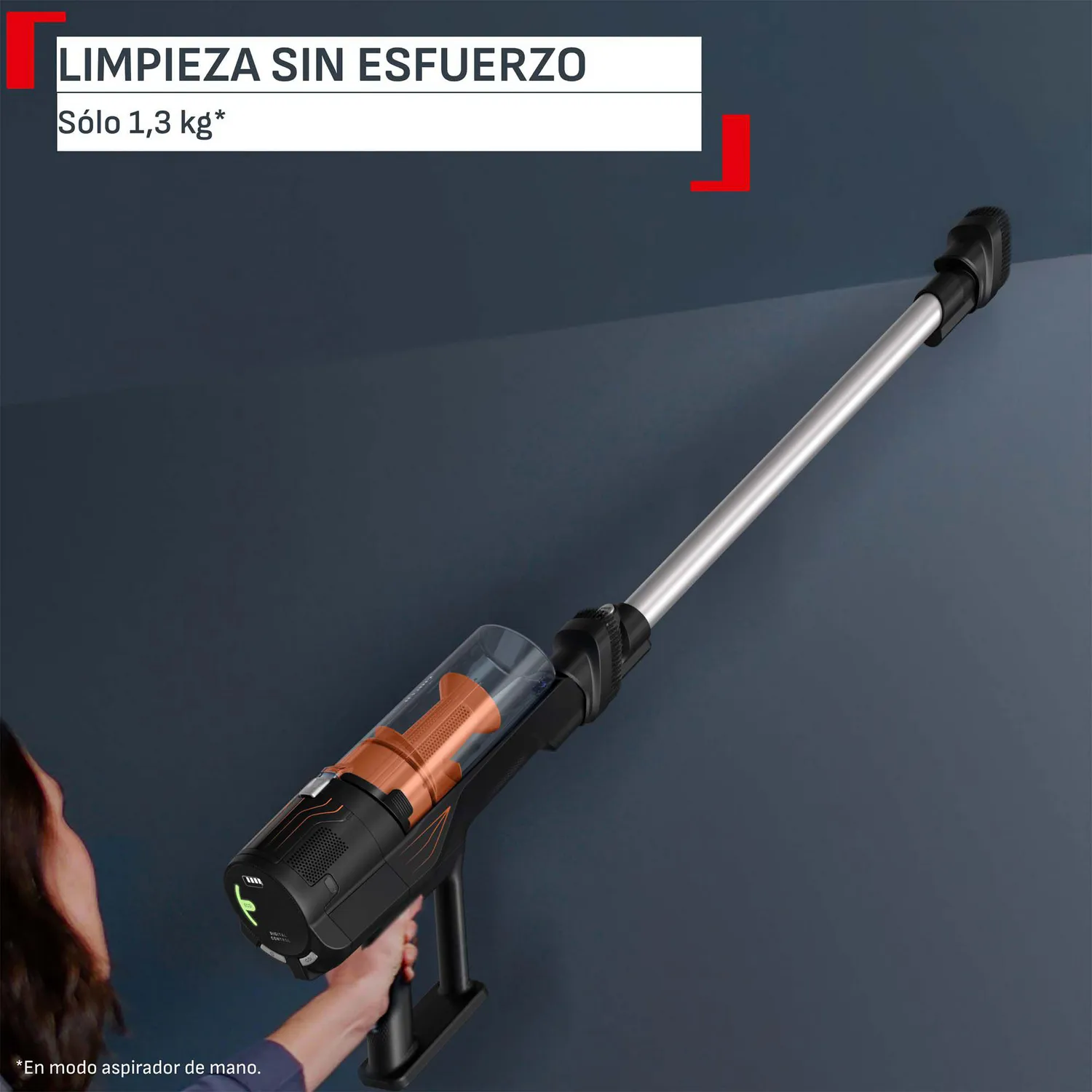 Aspiradora Vertical Inalámbrica X-force 5.80,150 Watts, Batería 40 minutos Negro T-fal 5